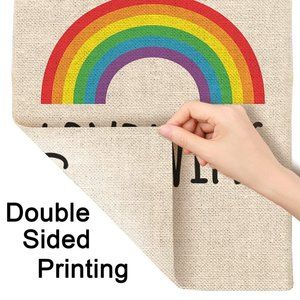 12.5 x 18 Inch Rainbow Love Wins Garden Flag (4)